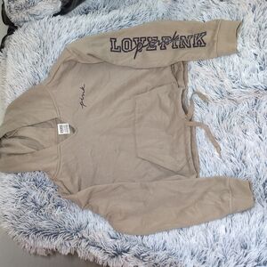 Pink Victoria Secret Cropped Hoodie Size S